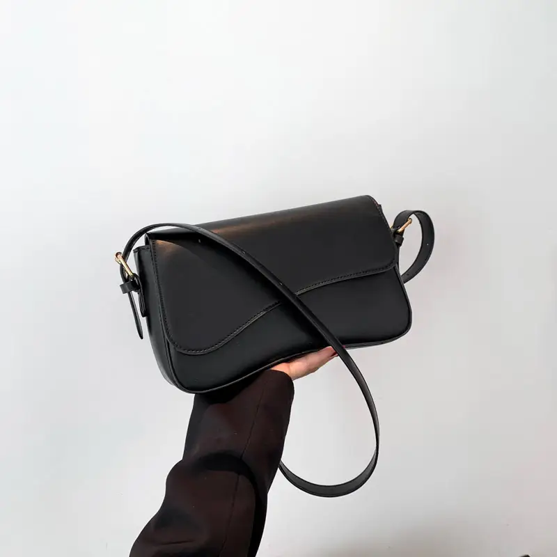 White Textured Messenger Bag for Women Winter 2023