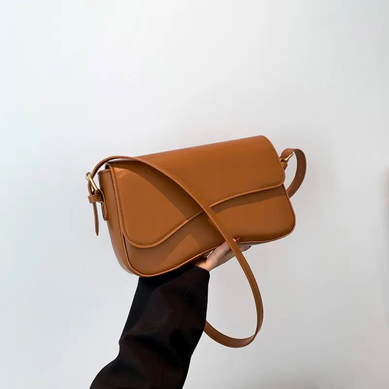 White Textured Messenger Bag for Women Winter 2023