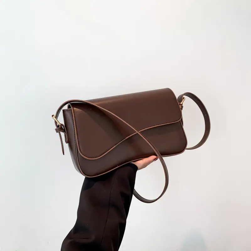 White Textured Messenger Bag for Women Winter 2023