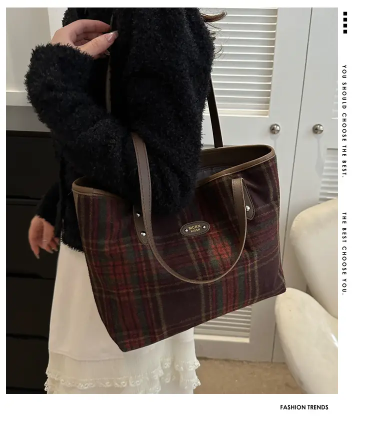Plaid Shoulder Bag Women 2023 New Style — feature 1