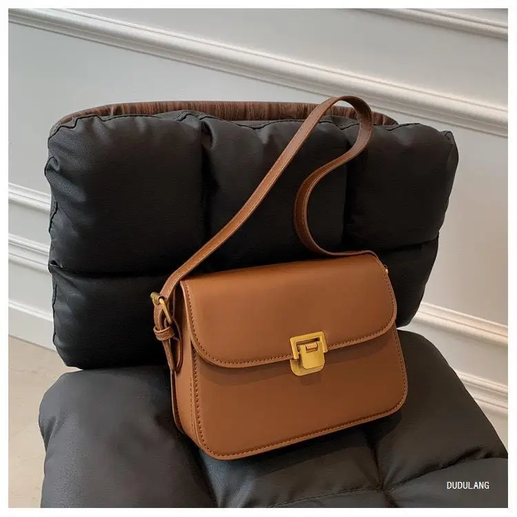 Brown Square Tofu Bag for Women Crossbody Shoulder — feature 15