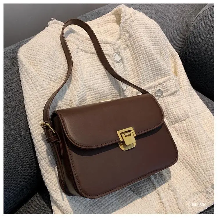 Brown Square Tofu Bag for Women Crossbody Shoulder — feature 16