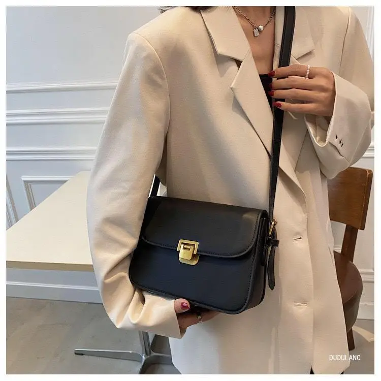 Brown Square Tofu Bag for Women Crossbody Shoulder — feature 2