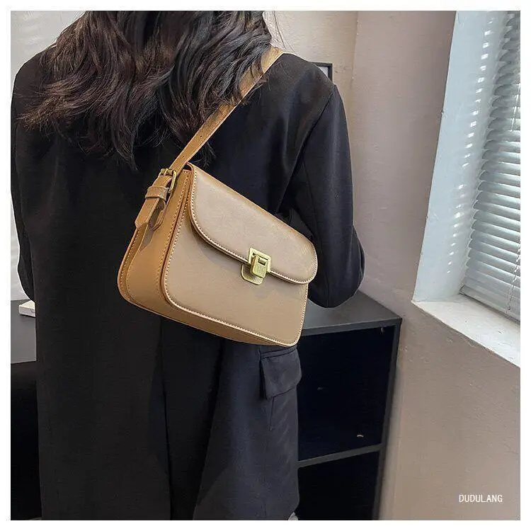 Brown Square Tofu Bag for Women Crossbody Shoulder — feature 7