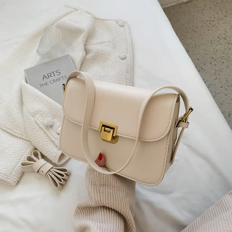 Brown Square Tofu Bag for Women Crossbody Shoulder - Image 4