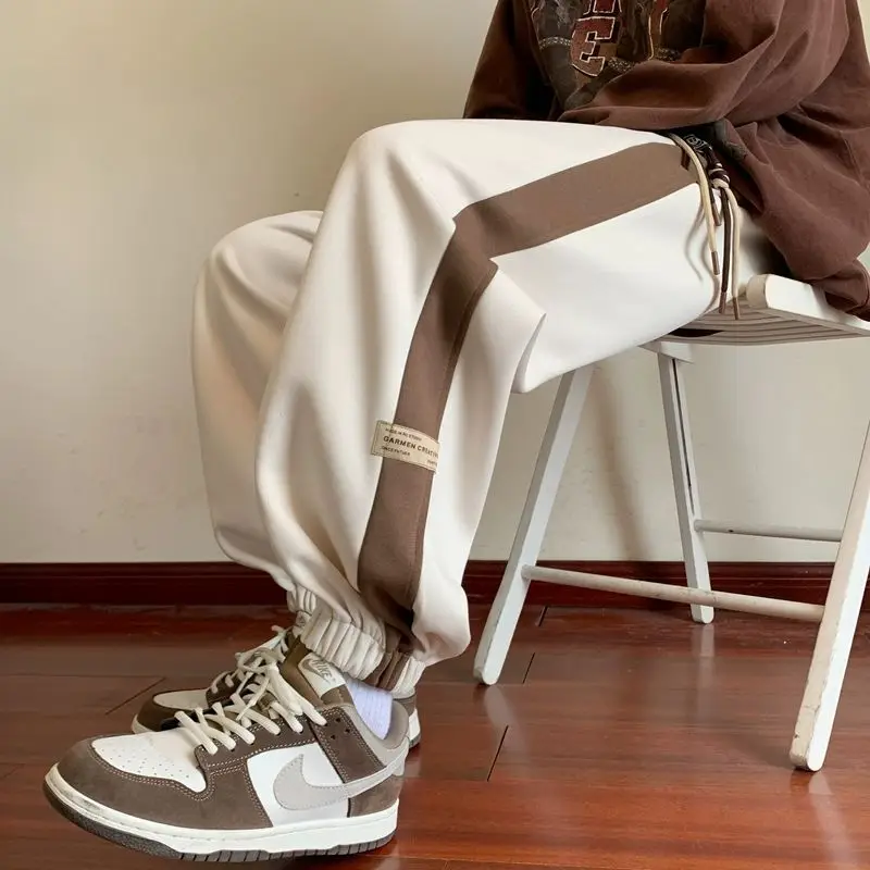 Men's Brown Sweatpants Ankle Length Loose Fit - Image 6