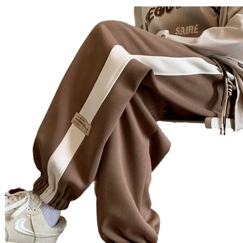 Men's Brown Sweatpants Ankle Length Loose Fit - Image 7