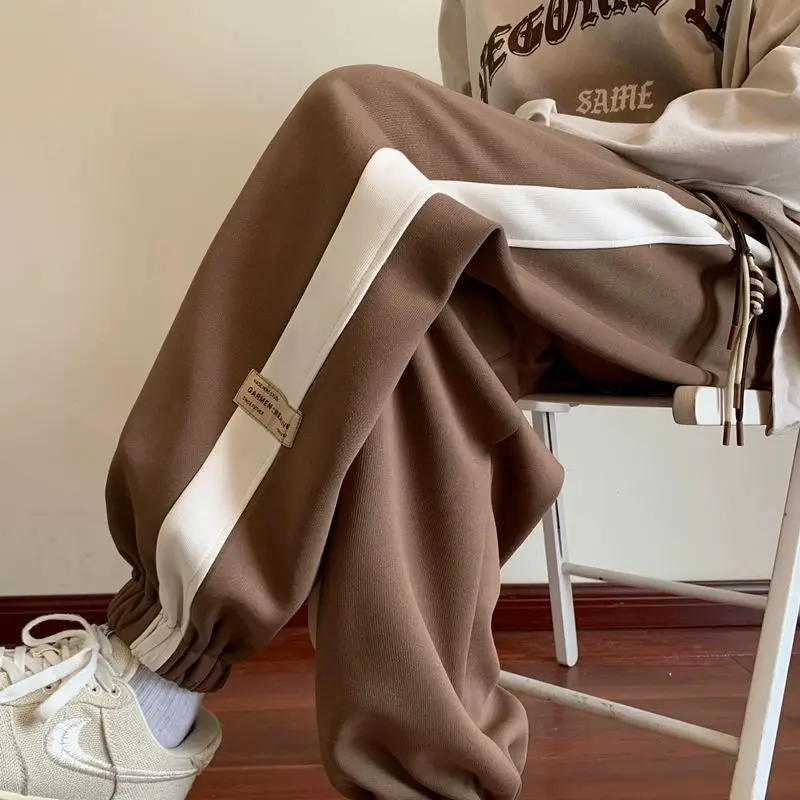 Men's Brown Sweatpants Ankle Length Loose Fit - Image 3