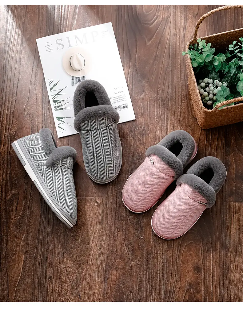 Elderly Anti-slip Cotton Slippers Autumn and Winter Household Men's Bag Heel Indoor Warm Shoes Thick-soled fleece-lined Cotton Shoes Women's Home — feature 15