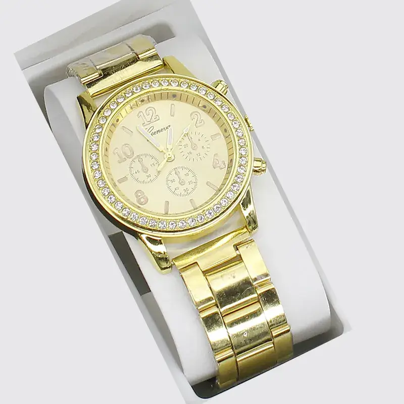 5pcs Set Gold Plated Quartz Watch & Jewelry Set - Image 8