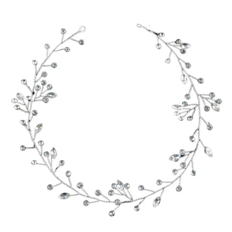 European & American Cross-Country Handmade Glass Diamond Headband - Image 8