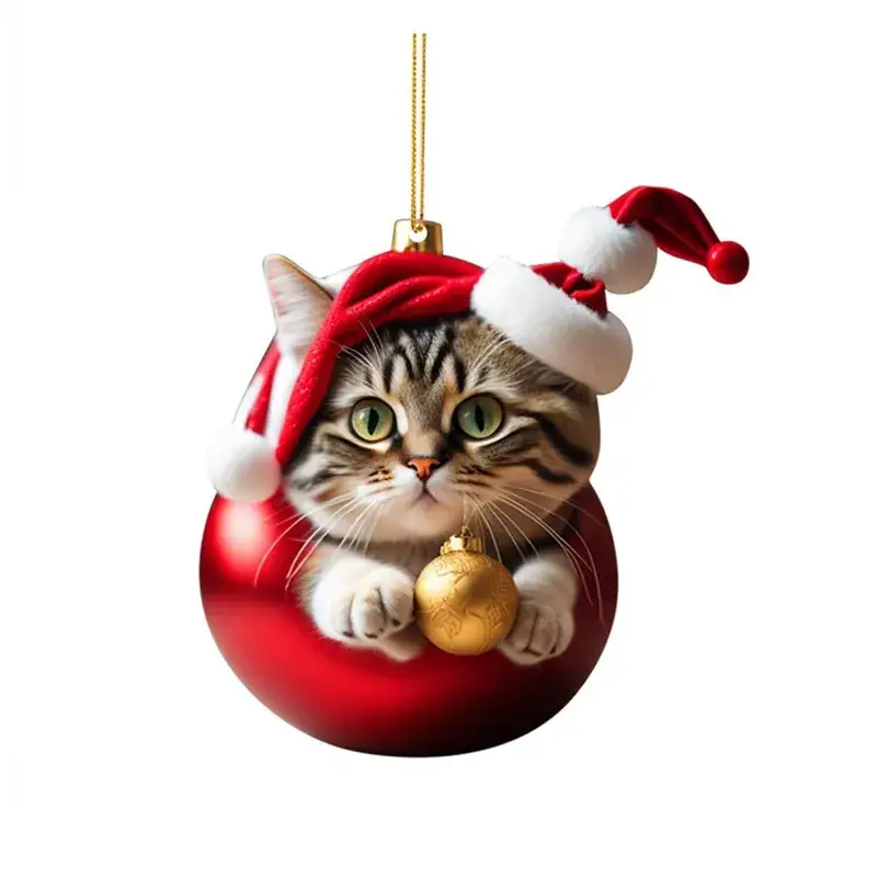 Christmas Kitten Bell Decor for Tree Pendant — feature 1