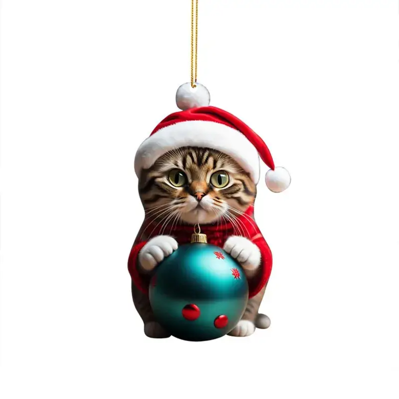 Christmas Kitten Bell Decor for Tree Pendant — feature 14