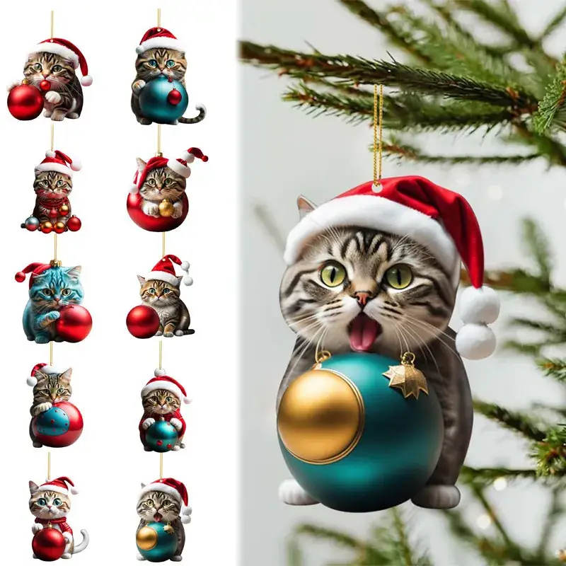 Christmas Kitten Bell Decor for Tree Pendant — feature 6