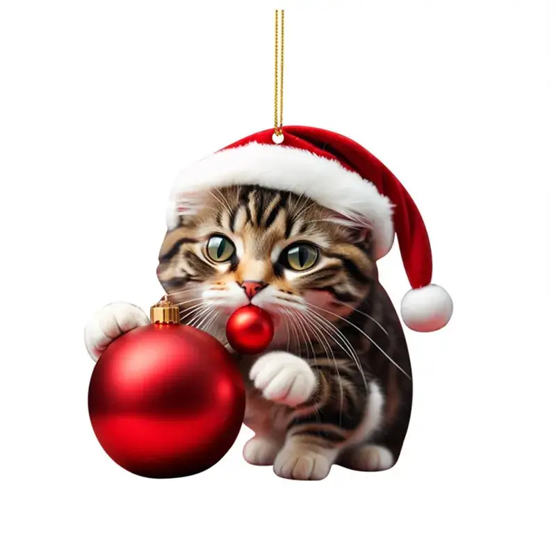Christmas Kitten Bell Decor for Tree Pendant - Image 11