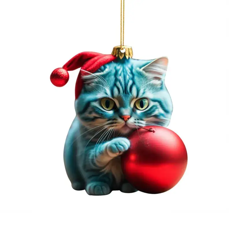 Christmas Kitten Bell Decor for Tree Pendant - Image 9