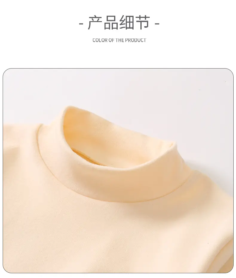 Girls Velvet Turtleneck Shirt with "SCHAPPY" Print 2023 Winter — feature 6