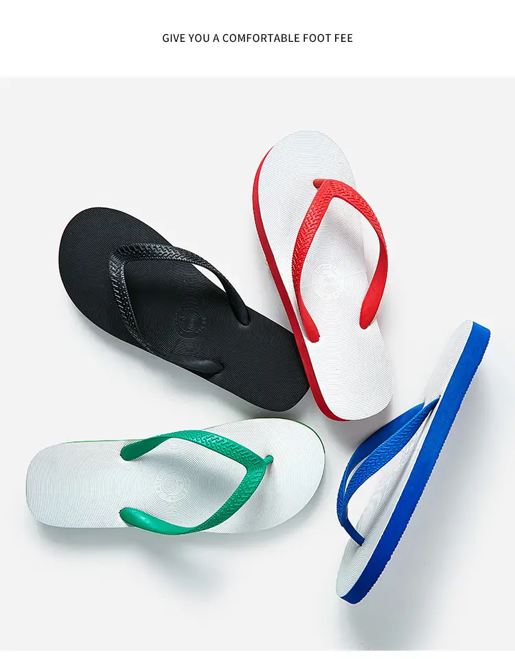 Thai flip flops men's summer non-slip slippers trendy rubber wear-resistant indoor and outdoor beach shoes personality student — feature 18
