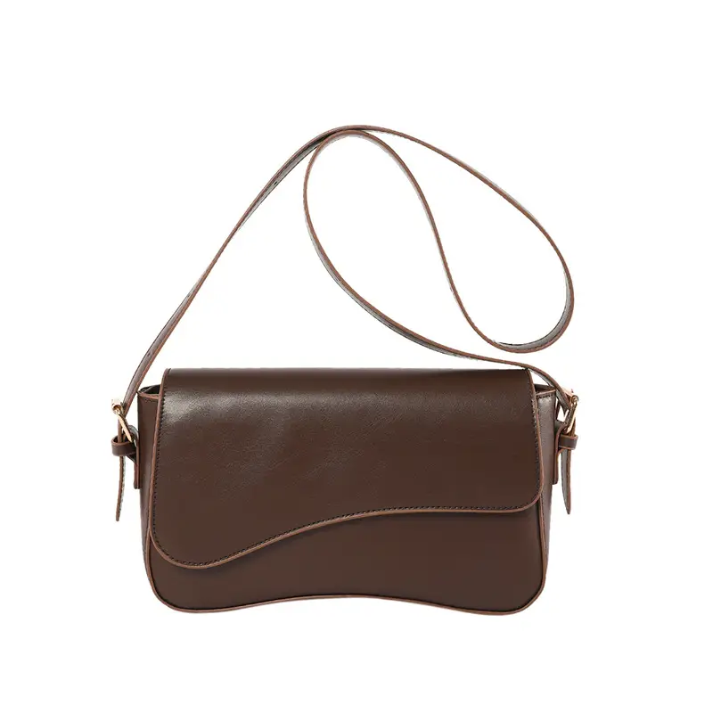 White Magnetic Buckle Shoulder Bag for Women - Image 10