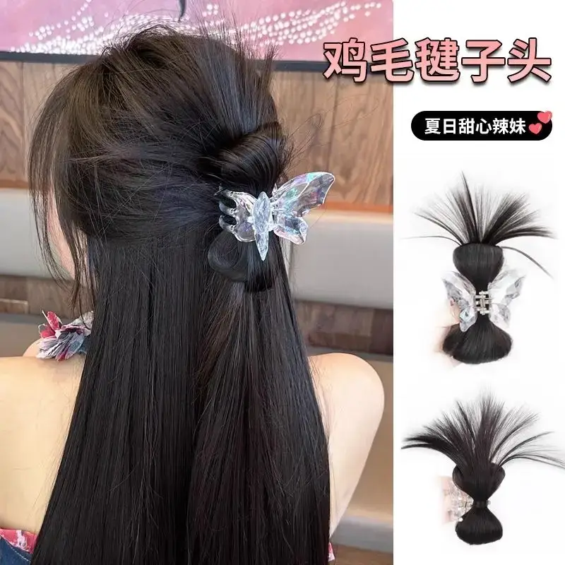 Butterfly Clip Ponytail Hairpin Light Brown Women