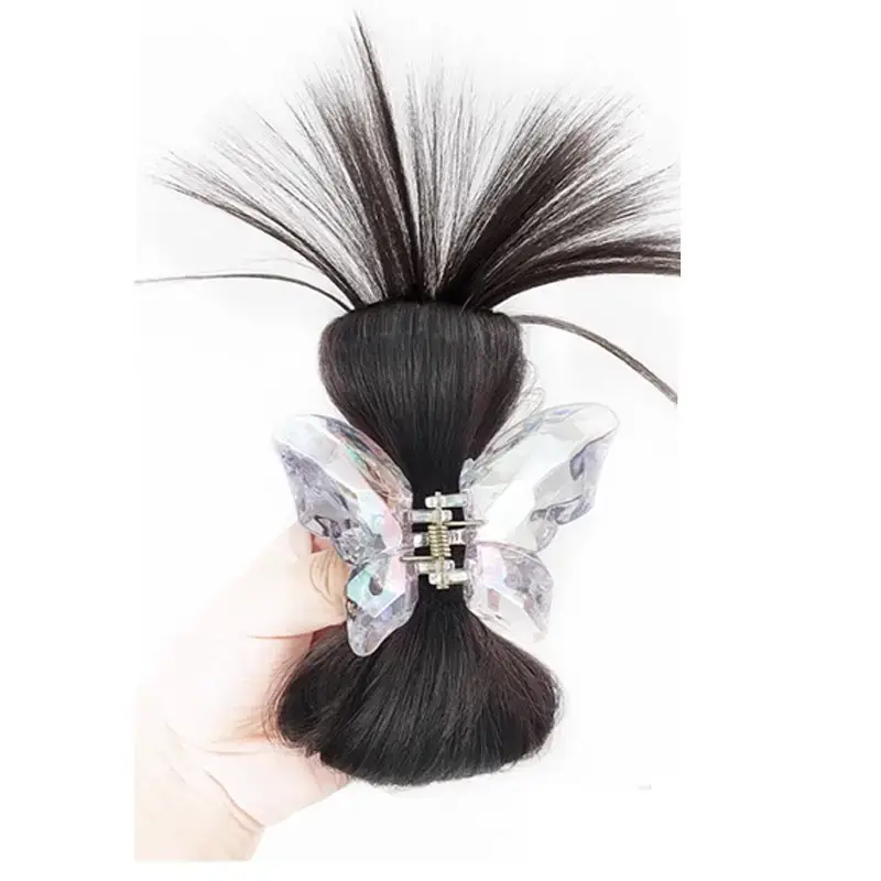 Butterfly Clip Ponytail Hairpin Light Brown Women