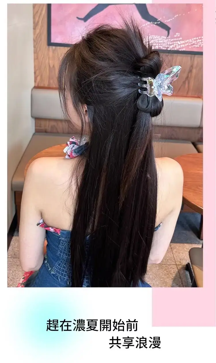 Butterfly Clip Ponytail Hairpin Light Brown Women — feature 9