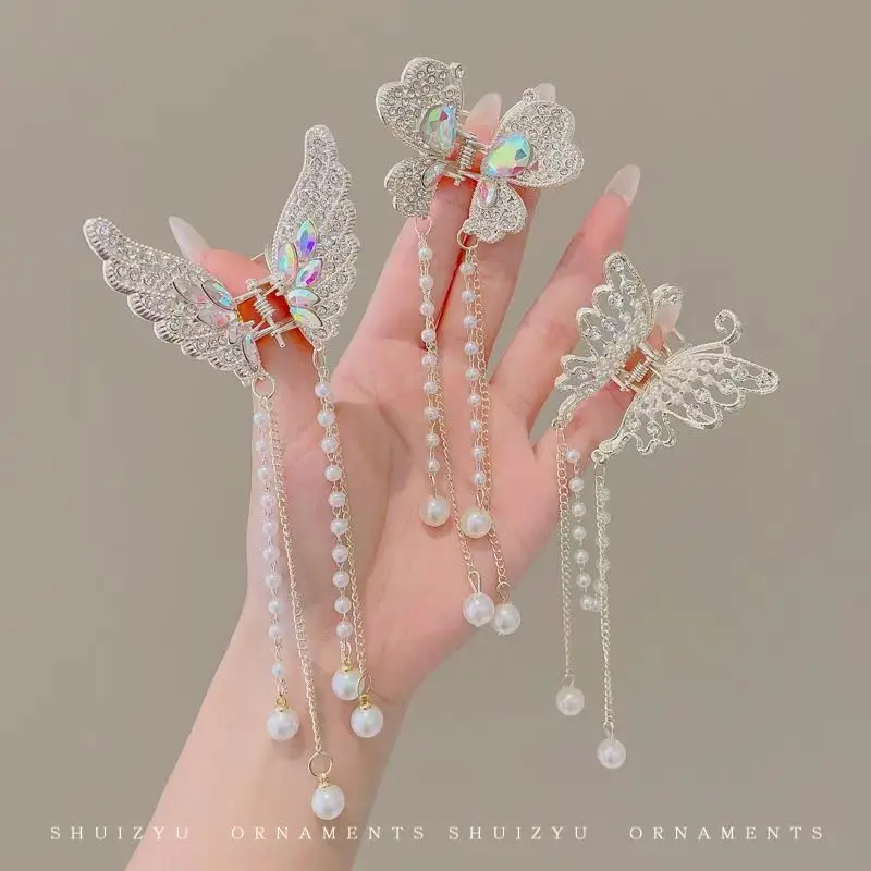 Elegant Butterfly Hairpin with Pearl Tassel for Women — feature 10