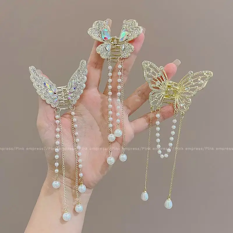 Elegant Butterfly Hairpin with Pearl Tassel for Women — feature 11