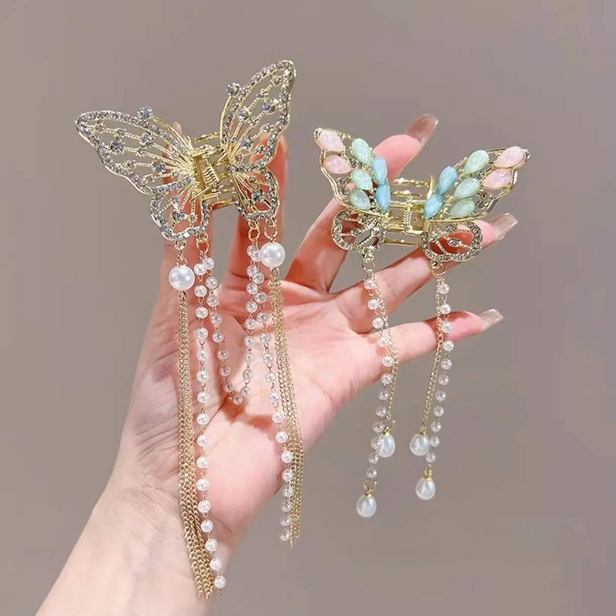 Elegant Butterfly Hairpin with Pearl Tassel for Women — feature 12