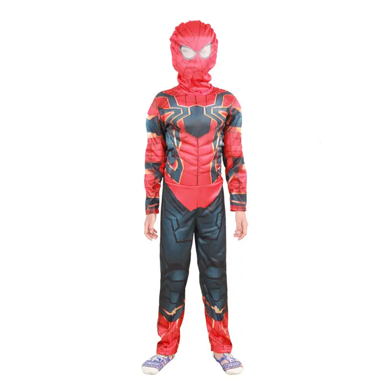 Halloween black bat Iron Man A spider muscle suit children's clothing Avengers Spider-Man cosplay