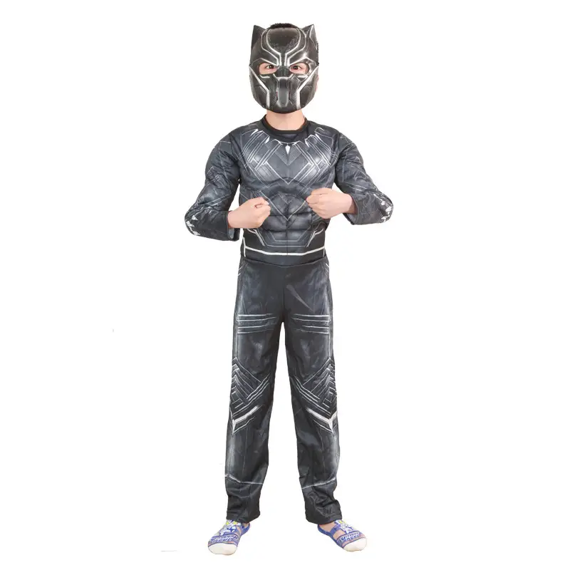 Halloween black bat Iron Man A spider muscle suit children's clothing Avengers Spider-Man cosplay