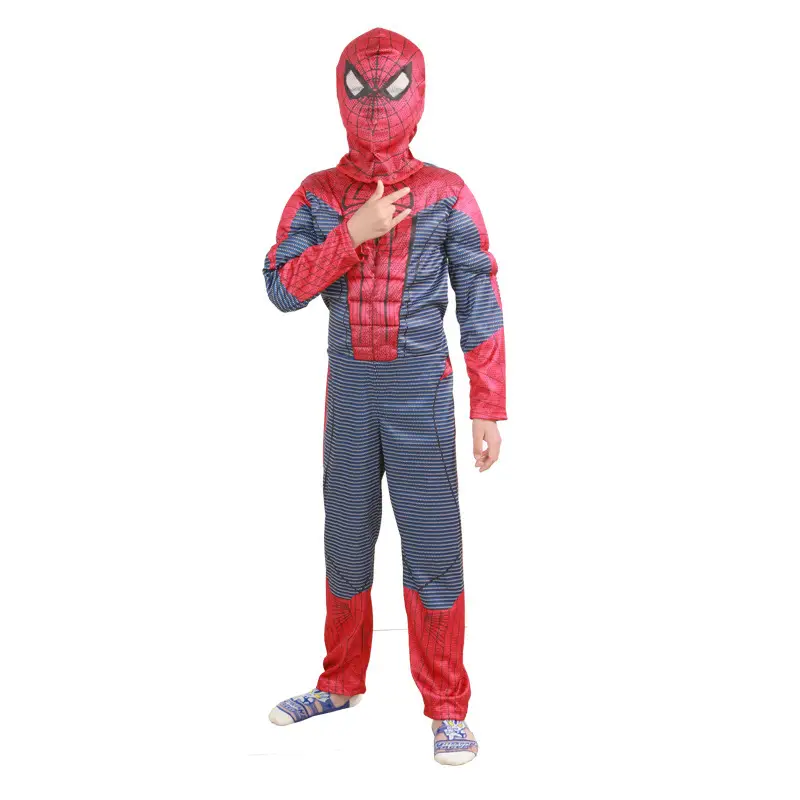 Halloween black bat Iron Man A spider muscle suit children's clothing Avengers Spider-Man cosplay