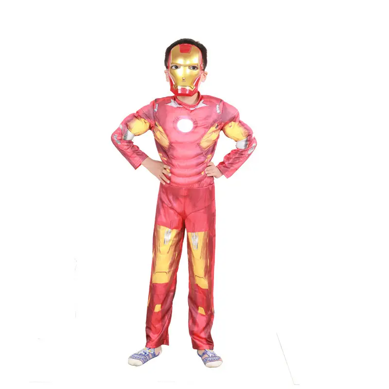 Halloween black bat Iron Man A spider muscle suit children's clothing Avengers Spider-Man cosplay