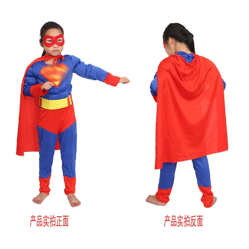 Halloween black bat Iron Man A spider muscle suit children's clothing Avengers Spider-Man cosplay