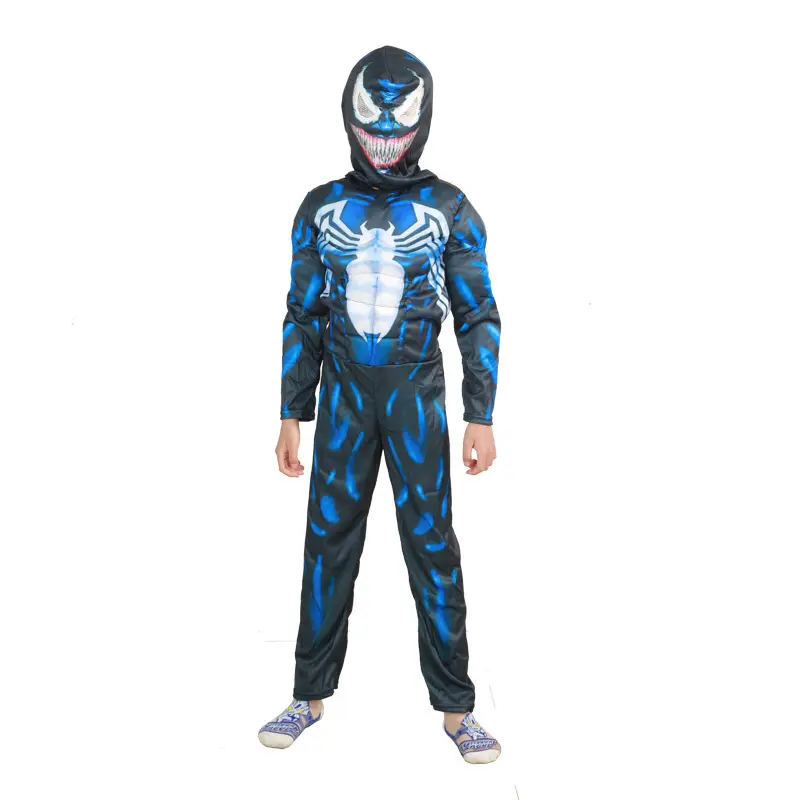 Halloween black bat Iron Man A spider muscle suit children's clothing Avengers Spider-Man cosplay