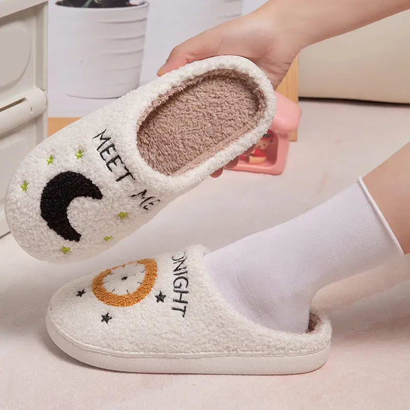 Cross-Border Cotton Slippers for Women, Home Use, Fleece-Lined, Thickened, Warm, Silent, Non-Slip, Couple's Cotton Slippers, in Stock - Image 11
