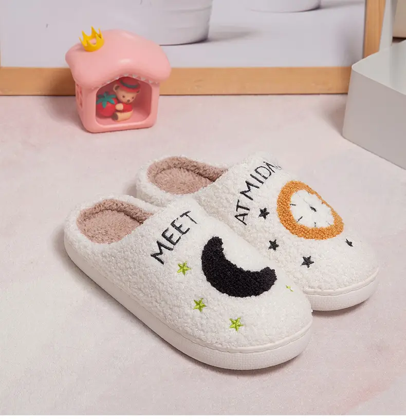 Cross-Border Cotton Slippers for Women, Home Use, Fleece-Lined, Thickened, Warm, Silent, Non-Slip, Couple's Cotton Slippers, in Stock — feature 12