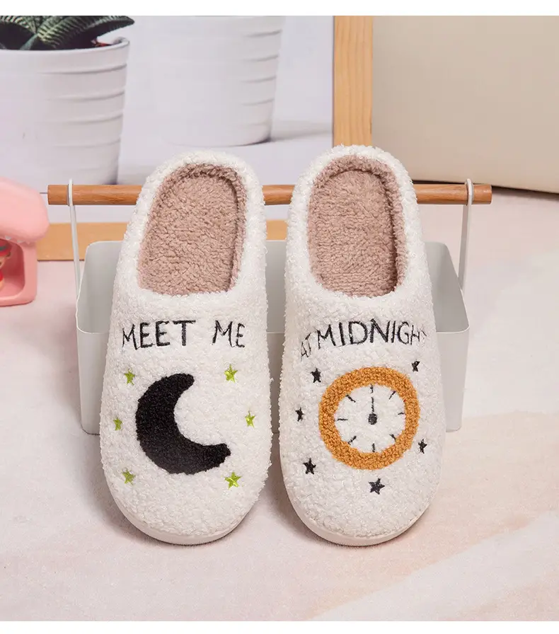 Cross-Border Cotton Slippers for Women, Home Use, Fleece-Lined, Thickened, Warm, Silent, Non-Slip, Couple's Cotton Slippers, in Stock — feature 13