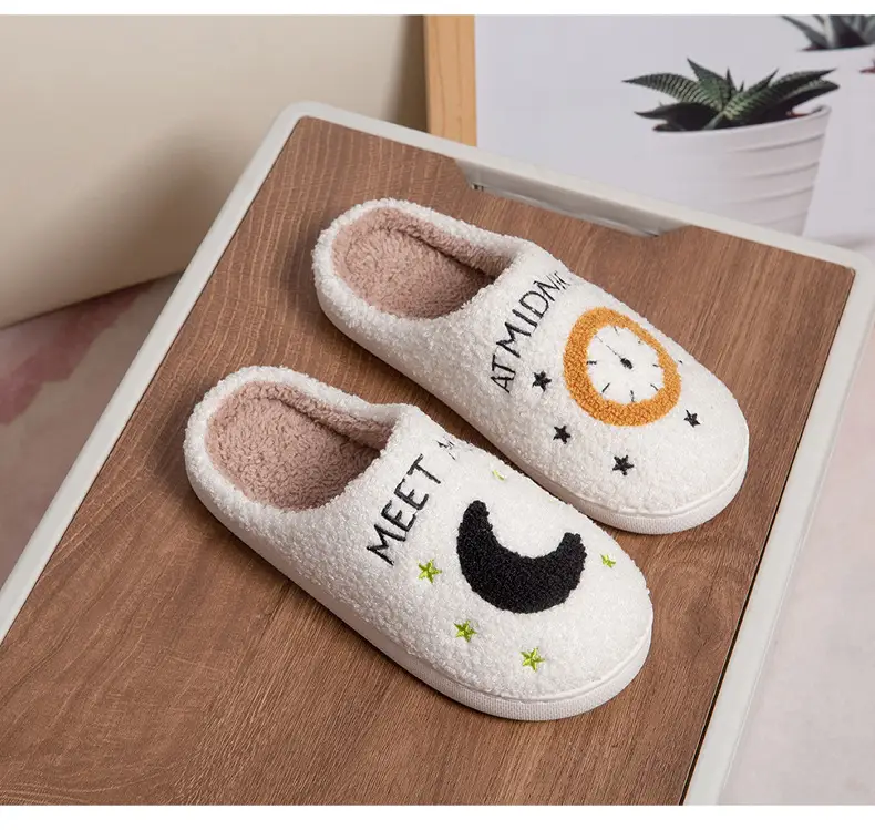 Cross-Border Cotton Slippers for Women, Home Use, Fleece-Lined, Thickened, Warm, Silent, Non-Slip, Couple's Cotton Slippers, in Stock — feature 17