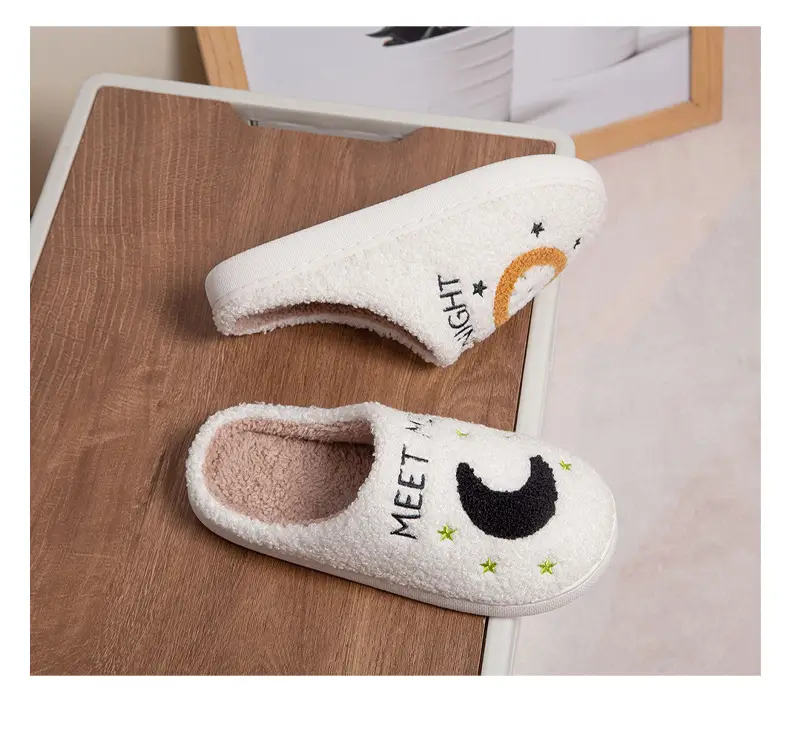 Cross-Border Cotton Slippers for Women, Home Use, Fleece-Lined, Thickened, Warm, Silent, Non-Slip, Couple's Cotton Slippers, in Stock — feature 18