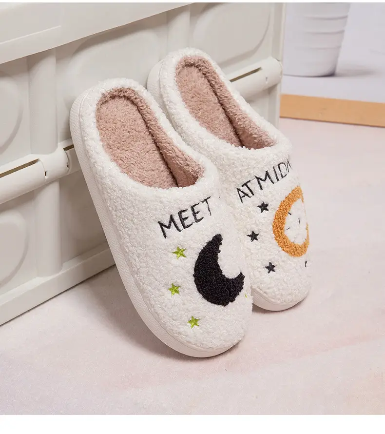 Cross-Border Cotton Slippers for Women, Home Use, Fleece-Lined, Thickened, Warm, Silent, Non-Slip, Couple's Cotton Slippers, in Stock — feature 19