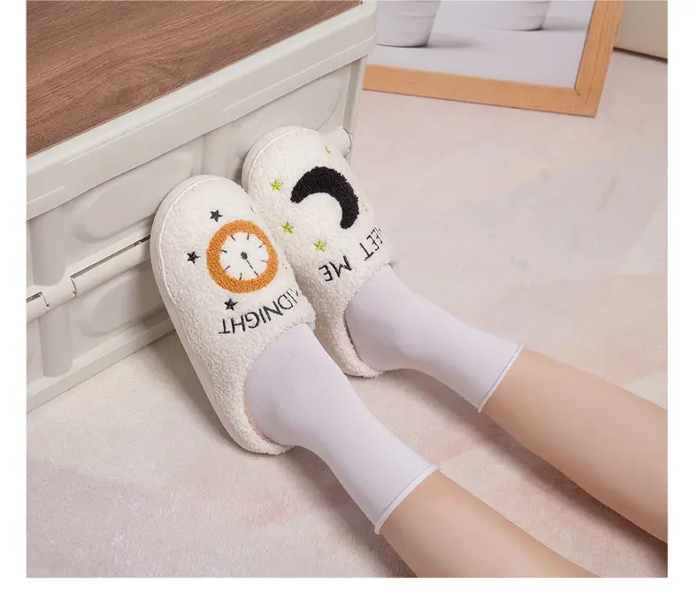 Cross-Border Cotton Slippers for Women, Home Use, Fleece-Lined, Thickened, Warm, Silent, Non-Slip, Couple's Cotton Slippers, in Stock — feature 20