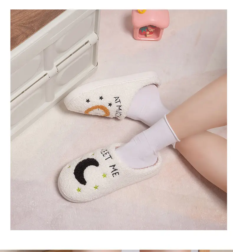 Cross-Border Cotton Slippers for Women, Home Use, Fleece-Lined, Thickened, Warm, Silent, Non-Slip, Couple's Cotton Slippers, in Stock — feature 21
