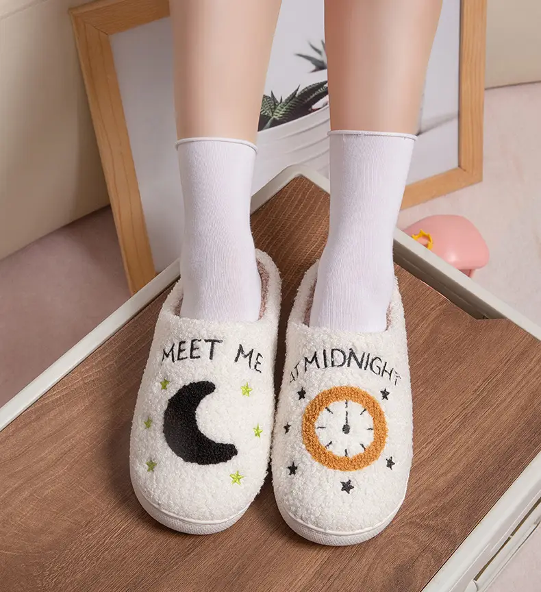 Cross-Border Cotton Slippers for Women, Home Use, Fleece-Lined, Thickened, Warm, Silent, Non-Slip, Couple's Cotton Slippers, in Stock — feature 22