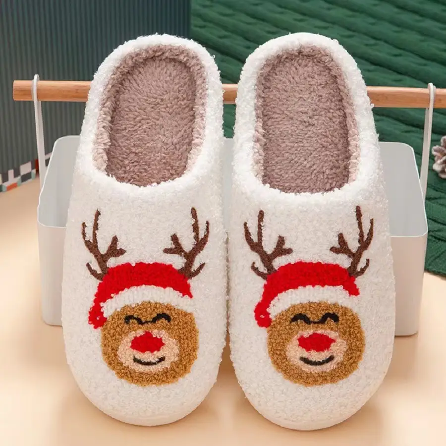 Cross-Border Cotton Slippers for Women, Home Use, Fleece-Lined, Thickened, Warm, Silent, Non-Slip, Couple's Cotton Slippers, in Stock - Image 6