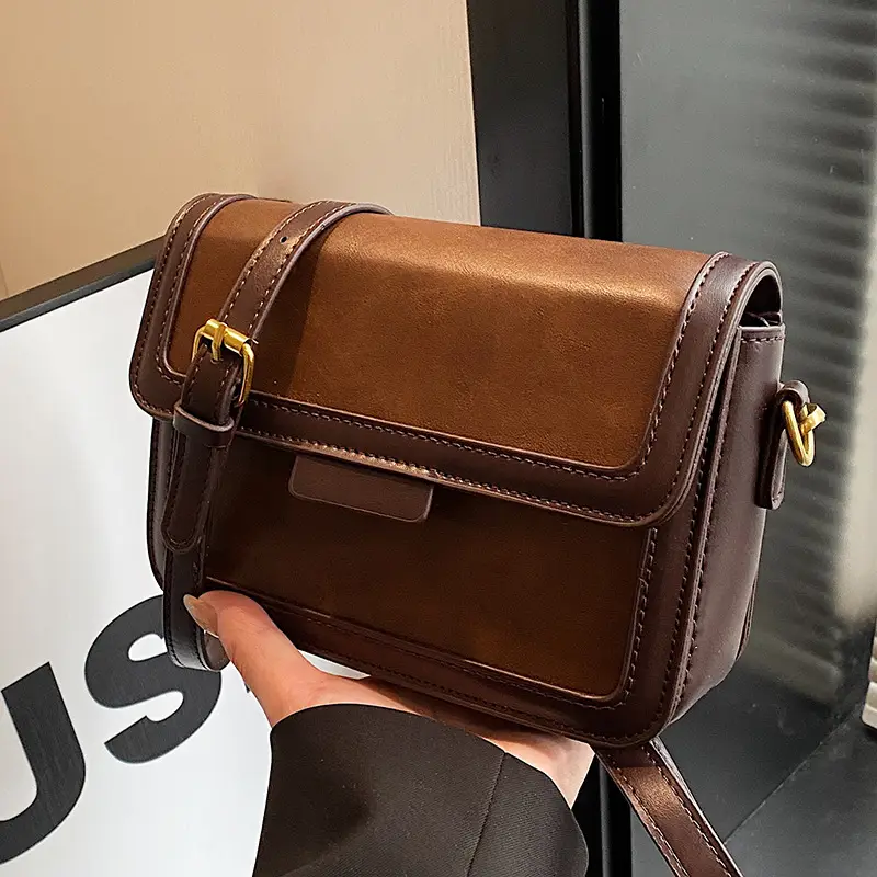 Women Shoulder Messenger Bag Brown Leather 2023 - Image 2
