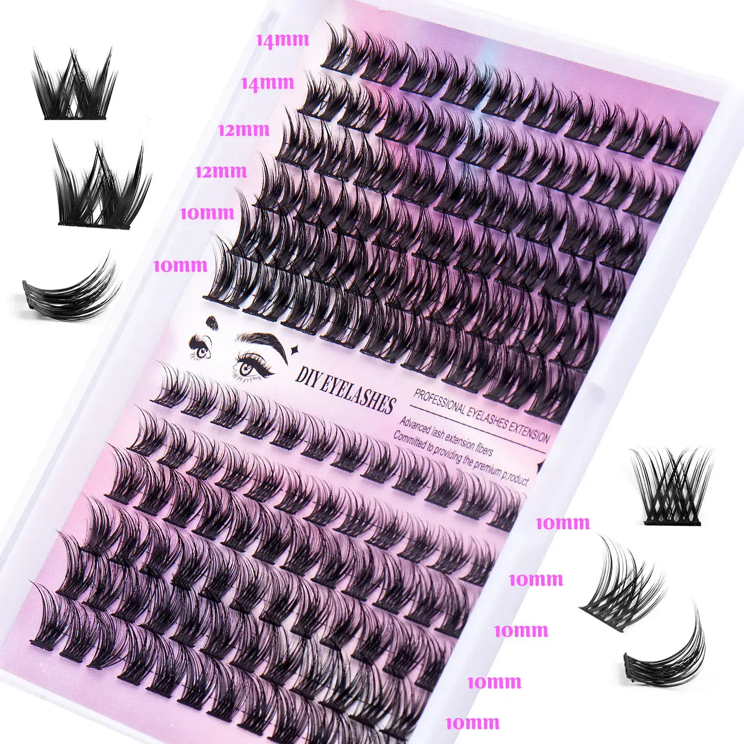 12-Row DIY Eyelash Set with D&K True Eyeliner - Image 18