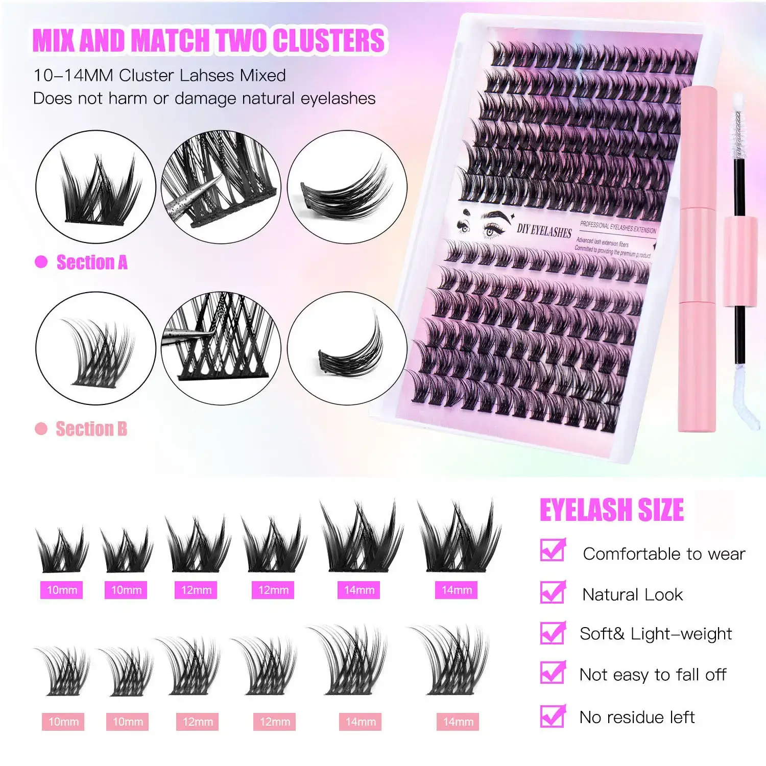 12-Row DIY Eyelash Set with D&K True Eyeliner — feature 3