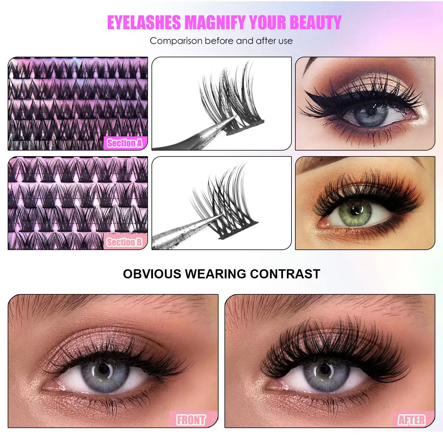 12-Row DIY Eyelash Set with D&K True Eyeliner — feature 4