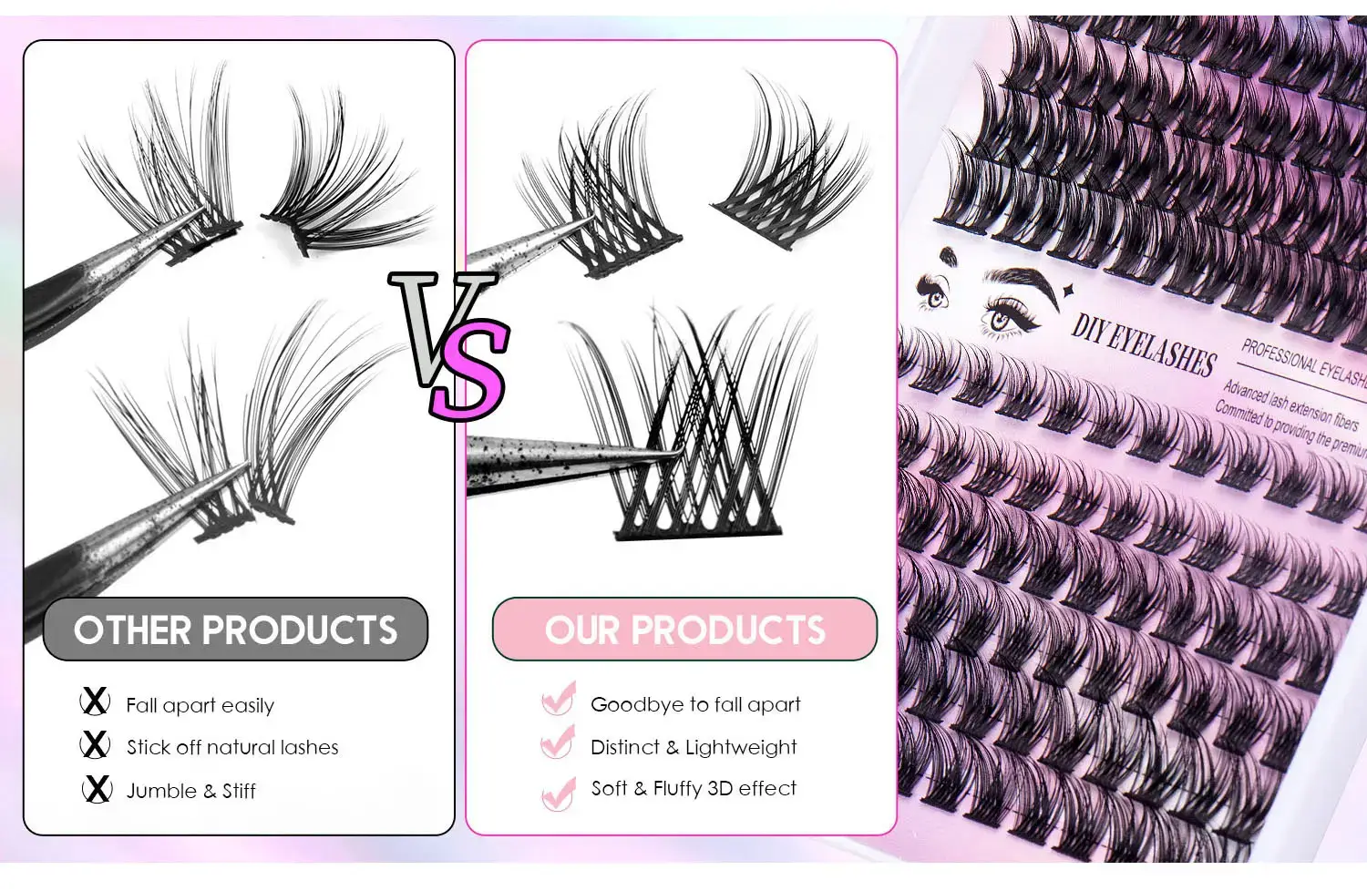 12-Row DIY Eyelash Set with D&K True Eyeliner — feature 5